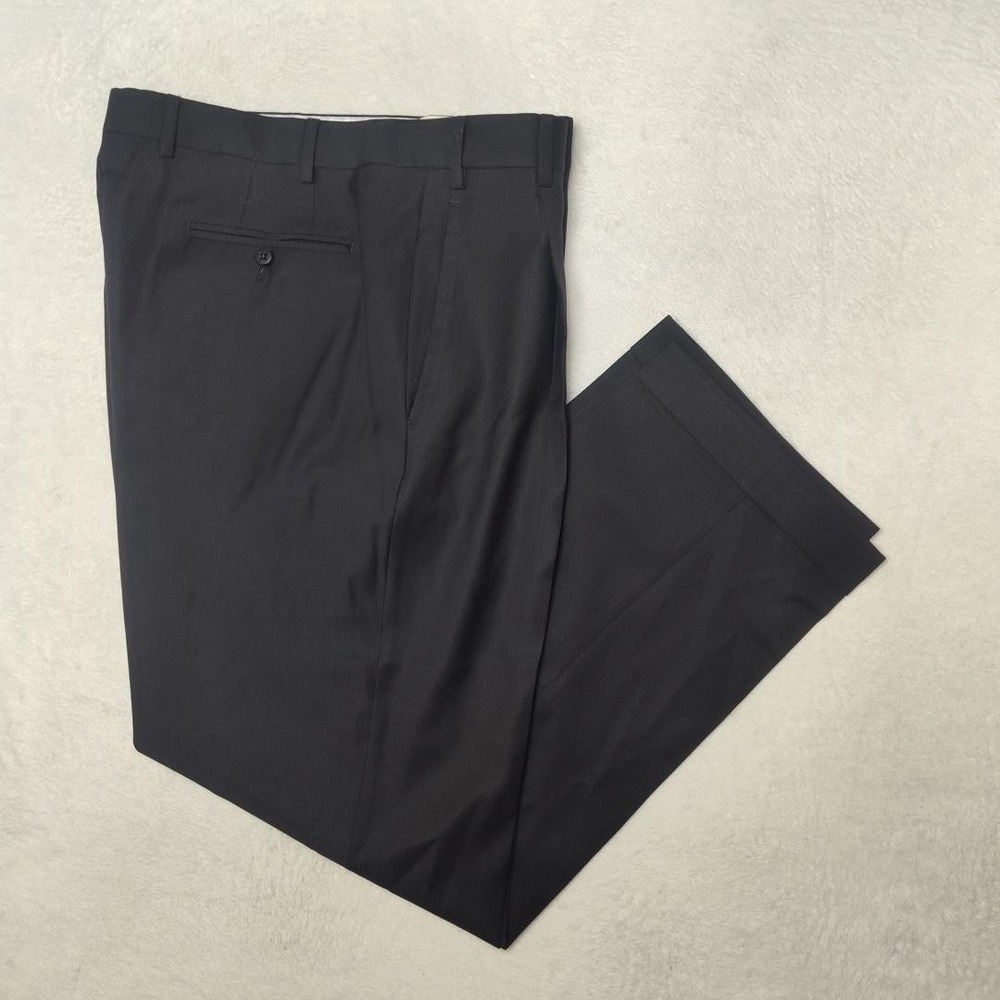 Zanella Pants Mens 36x30 Gray Wool Tommy Classic Straight Dress Slacks Suit